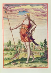 Junge Frau aus einem benachbarten Stamm der Pikten, aus 